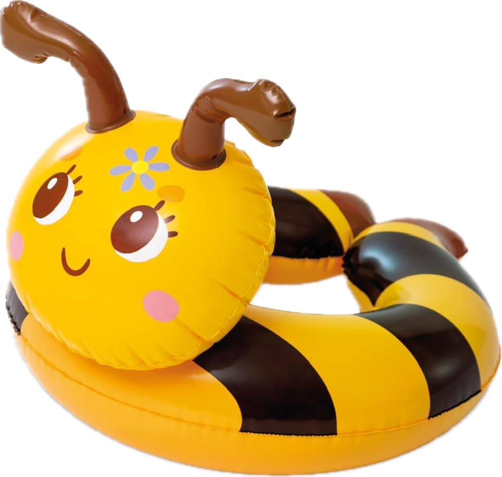 3 Pack - Animal Head Split Ring Pool Floats Bundle Includes Frog, Duck, Penguin, Giraffe, Frog, Penguin (Style May Vary)