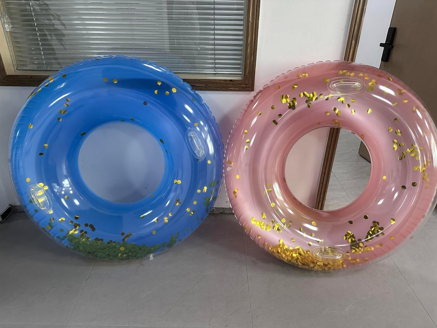 2PCS Adult Hawaiian Swimming Rings Pool Ring Inflatable Pool Float Tube,Float Summer Beach Swimming Raft Wedding Party Decor Supplies