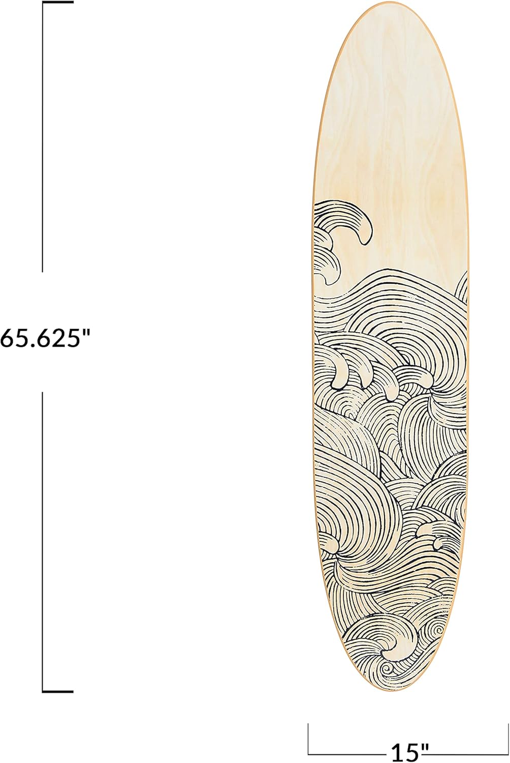Beach-themed surfboard