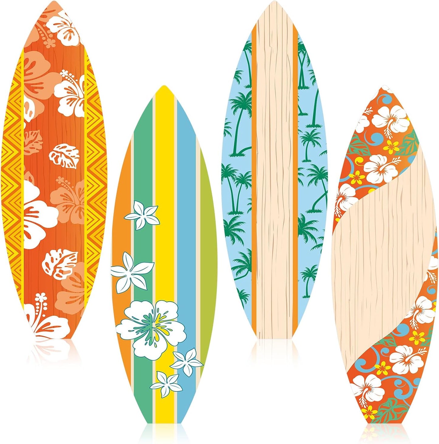 4-Piece set of giant paper surfboards