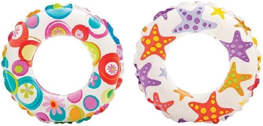 51cj3Kd6nJL._AC_SL1043_.jpg Recreation Lively Print Swim Ring, Summer Fun (Pack of 2 Assorted) - Image 1