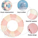 Children Swimming Ring, Inflatable Pool Floats Swim Tube Raft Toy with Fruits Mermaid Decorations Summer Water Fun Lounge Beach Lake Party Supplies for Kids - Image 2