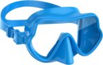Full Silicone Swimming Goggles with Nose Cover,Panoramic View Antiglare Tempered Glass Snorkel Mask Anti-Fog&Leak for Swim Snorkeling Scuba Diving