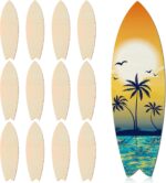 12-Piece set of unfinished wooden surfboard