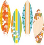 4-Piece set of giant paper surfboards