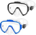 Swim Goggles Adult Kids, Anti Fog Swimming Goggles with Nose Cover,No Leaking Clear Snorkel Dive Mask 180 Wide View Men Women Youth Boys Girls